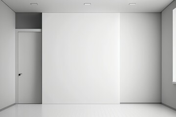 room wall drawing background with a blanked space. Generative AI