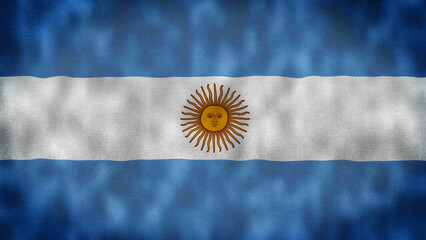 Argentina flag. National 2d Argentinian flag waving. Sign of Argentina seamless loop animation. Argentinian flag 4k Background. Argentina flag Closeup