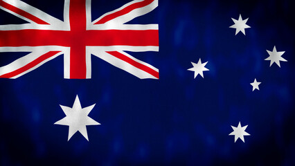 Australia Flag illustration. Australia Flag Blowing Close Up. Australia Flag illustration 4k Australia illustrator.