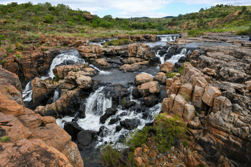 Fototapeta na wymiar River Blyde at Bourke's Luck potholes in South Africa