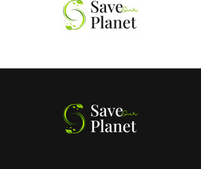 nature initial S logo design vector ideas. abstract green letter S for save our planet logo business vector design template. 