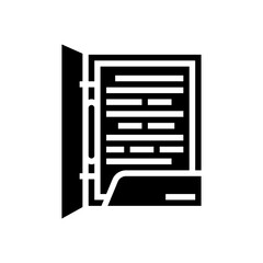 office document file glyph icon vector illustration