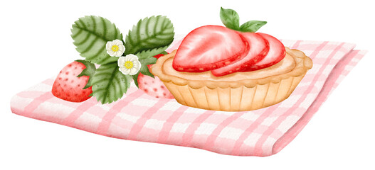 watercolor strawberry 