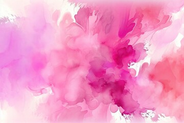 Pink Watercolor Background, Abstract Brush Strokes, Generative AI