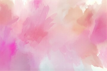 Pink Watercolor Background, Abstract Brush Strokes, Generative AI