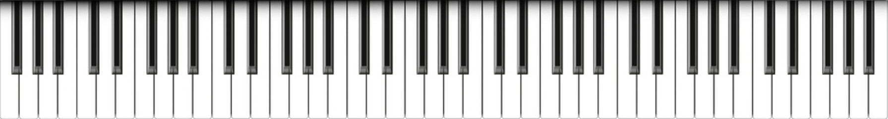 Naklejka premium Realistic piano keys. Musical instrument keyboard
