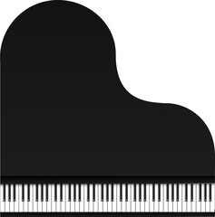 Realistic piano keys. Musical instrument keyboard © YURII