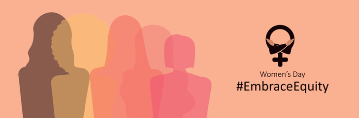 Design for banner, poster, flyer for International Women's Day.Justice Day. Vector illustration.