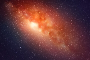 Milky Way, stars and nebula. Night starry sky. Space vector background
