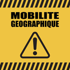 Logo mobilité géographique. - obrazy, fototapety, plakaty