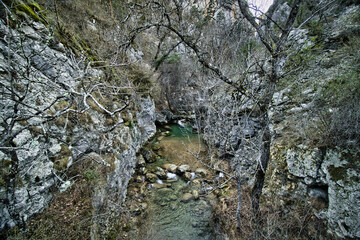 Grand Canyon Verdon Couloir Samson (Gorges du Verdon) in the Provence-Alpes-Côte d'Azur region, France