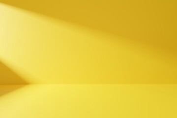 Yellow room with light abstract background.