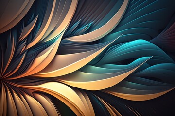 Abstract blue and orange color background. Colored background. Generative AI