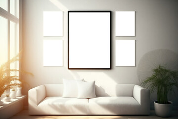 Schönes Mockup für Bilderrhmen. Mit Transparenz. Generated AI image.