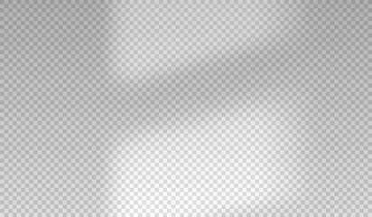 Shadow from light window. Overlay shade blinds. Reflect sun beams on wall. Reflecting shades jalousie isolated on transparant background. Reflected sunshine. Falls lighting. Vector illustration