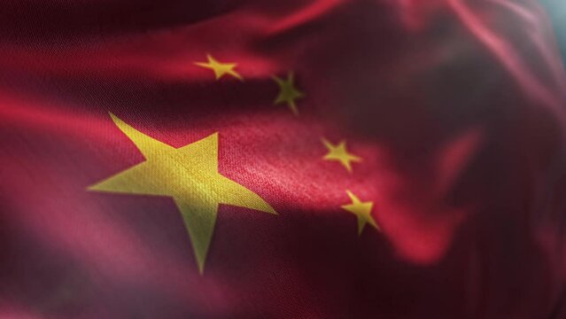 Beautiful waving China flag background. Patriotic China background	

