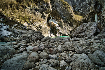 Grand Canyon Verdon Couloir Samson (Gorges du Verdon) in the Provence-Alpes-Côte d'Azur region,...