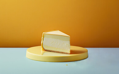 Cheesecake illustration created with Generative AI technology