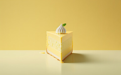 Cheesecake illustration created with Generative AI technology