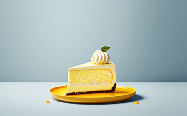 Cheesecake illustration created with Generative AI technology