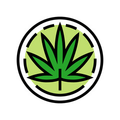 hemp fabric cloth color icon vector illustration