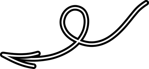 Curly Outline Arrow