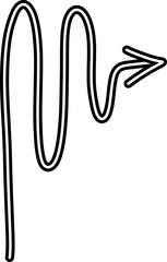 Wavy Outline Arrow