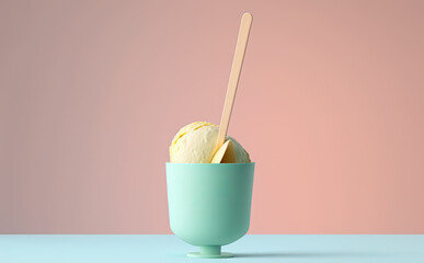 Ice cream illustration created with Generative AI technology