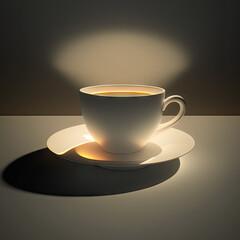 Cup of coffee - realistic illustration created with Generative AI technology