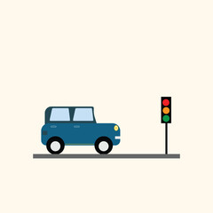 Traffic icons vector , traffic time illustration vector , card driving vector , driving traffic illustration