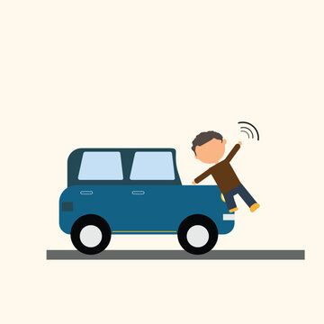 Road traffic accident vector icons , traffic accident flat illustration vector