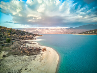 Sainte Croix du Verdon town (Gorges du Verdon) in the Provence-Alpes-Côte d'Azur region, France