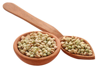 Buckwheat over white background