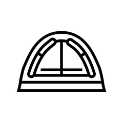 roof tent vacation line icon vector illustration