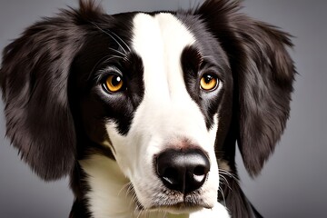 black and white dog