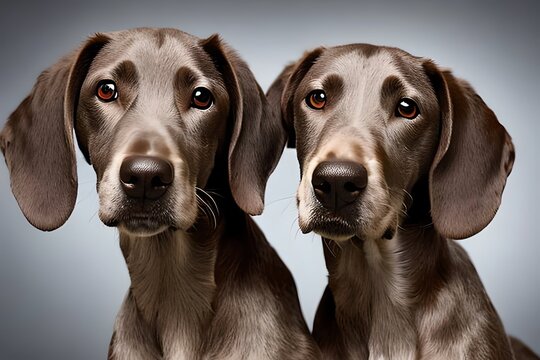 portrait of two dogs