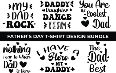 Fototapeta premium Father's Day Special T-shirt Design Bundle