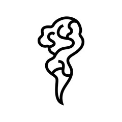 steam smell line icon vector illustration
