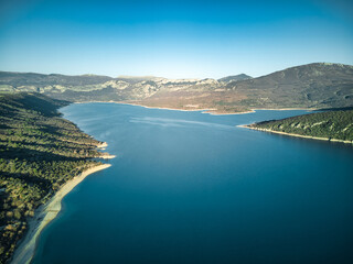 Lake of Sainte-Croix (Lac de Sainte-Croix, Gorges du Verdon) in the Provence-Alpes-Côte d'Azur...