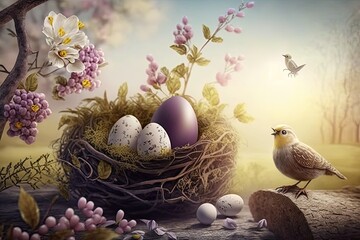 Easter composition, holiday, Spring
