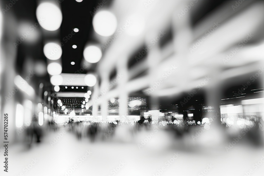 Poster bokeh effect used to obscure a shopping center. photograph with blurred details used as a template i