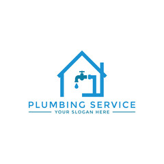 modern house plumbing logo design