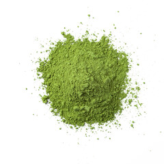 Matcha leaves powder with no background
