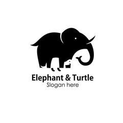 elephant & turtle logo design concept