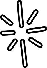 Obraz premium Outline Asterisk Symbol