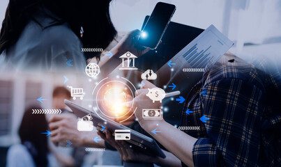 futuristic digital processing of biometric identification fingerprint scanner for access personal financial data. surveillance and security scanning of digital programs cyber futuristic applications