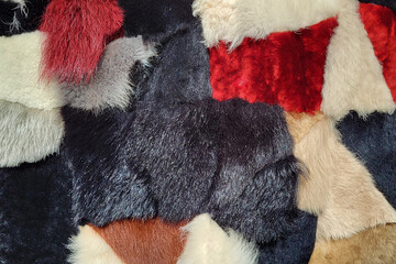 Background. Natural sheep fur close up. 