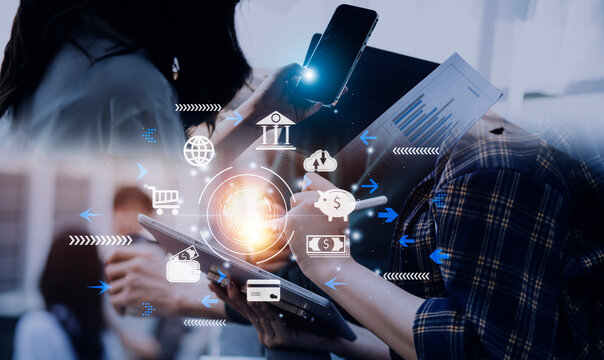 futuristic digital processing of biometric identification fingerprint scanner for access personal financial data. surveillance and security scanning of digital programs cyber futuristic applications - Powered by Adobe