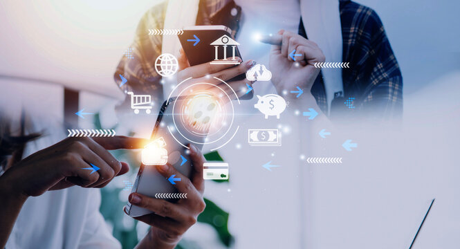 futuristic digital processing of biometric identification fingerprint scanner for access personal financial data. surveillance and security scanning of digital programs cyber futuristic applications