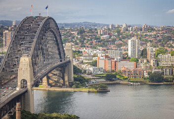 Harbour Bridge, and skyline, Sydney, Australia